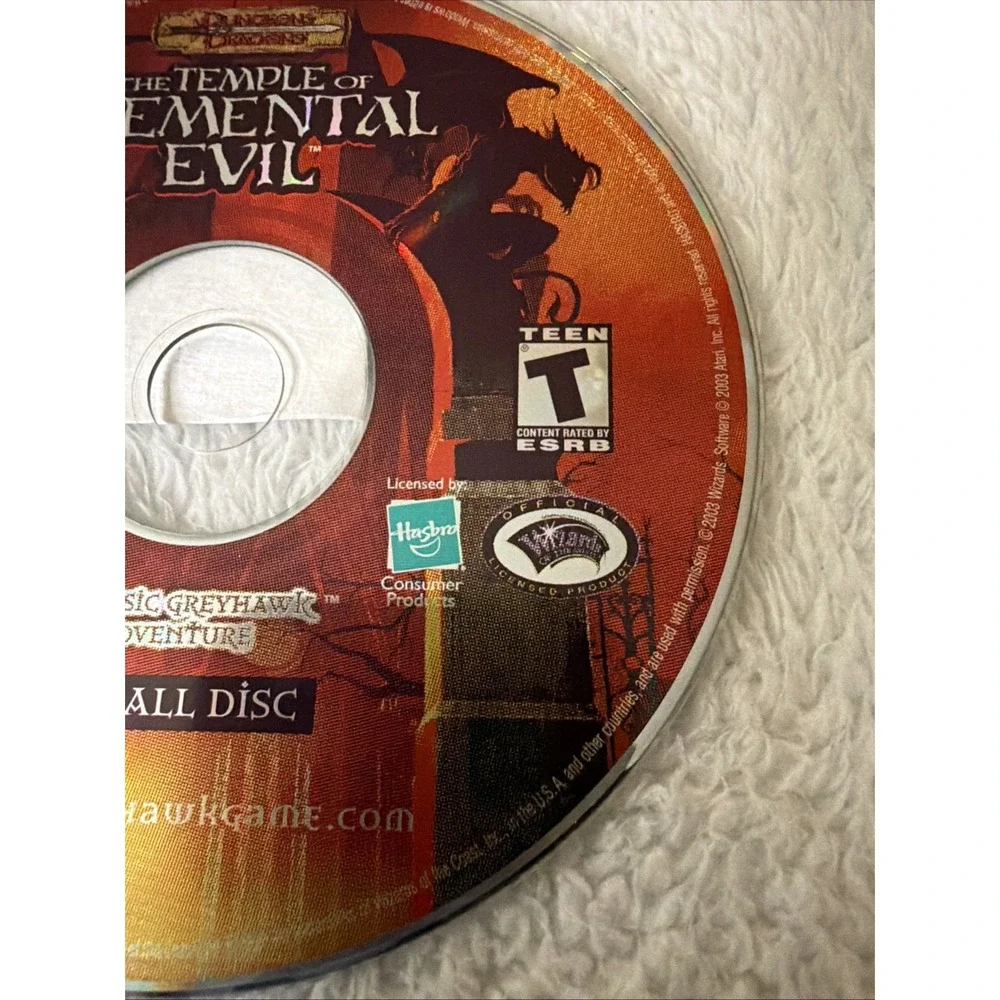 Dungeons & Dragons The Temple of Elemental Evil PC CD ROM 2003 Atari 2-Disc